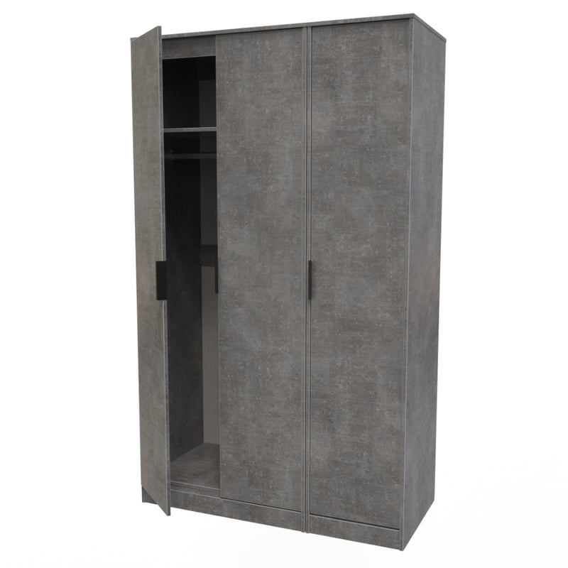 Haiti Ready Assembled Wardrobe with 3 Doors  - Pewter