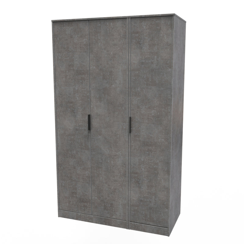 Haiti Ready Assembled Wardrobe with 3 Doors  - Pewter