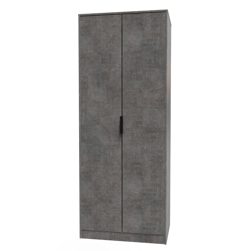 Haiti Ready Assembled Wardrobe with 2 Doors  - Pewter