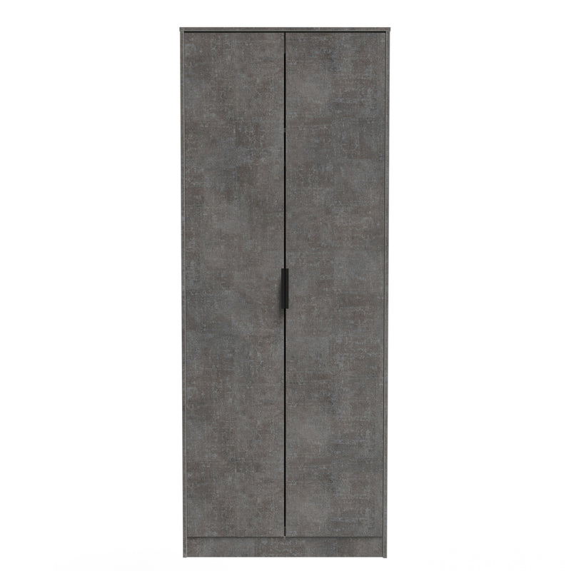 Haiti Ready Assembled Wardrobe with 2 Doors  - Pewter