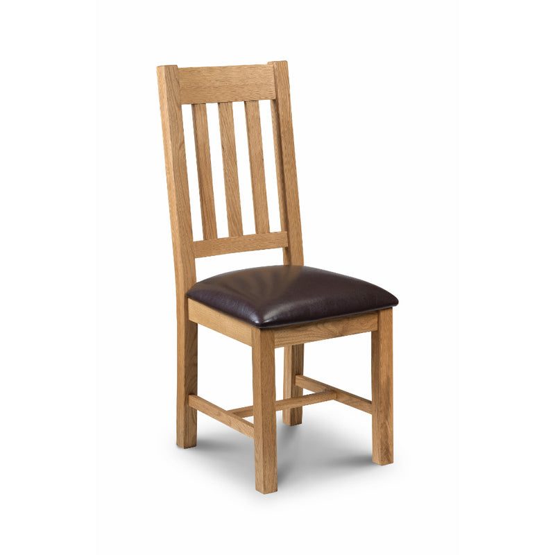 Astoria Dining Chairs - Set of 2 - Oak/Brown