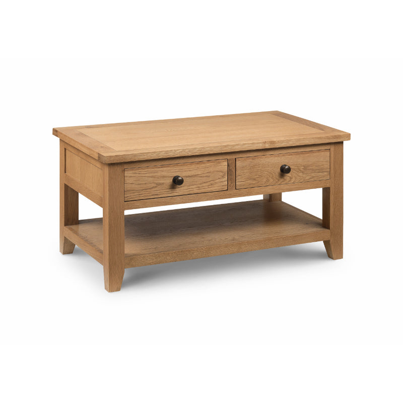 Astoria Coffee Table With 2 Drawers 1m - Oak