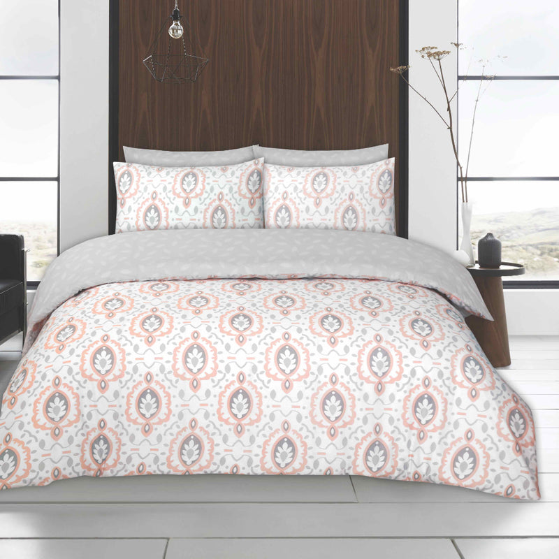 Lewis's Twin Pack Astrid / Collette Duvet Set - Blush