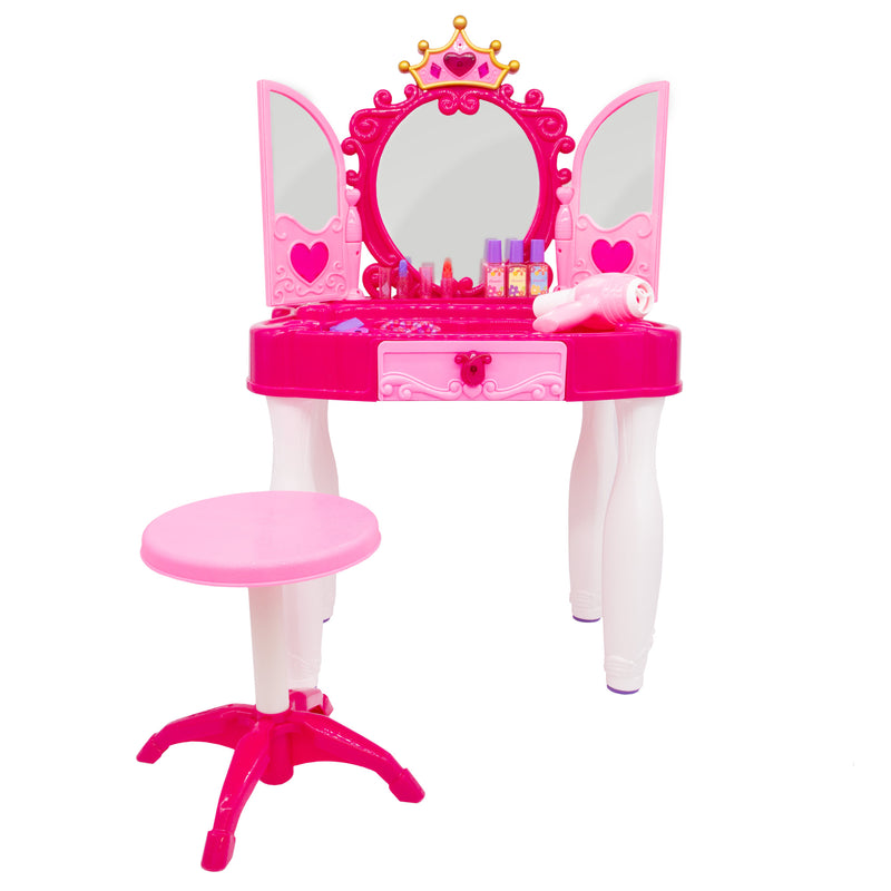 Beautiful Girl Makeup Vanity Table & Chair Set