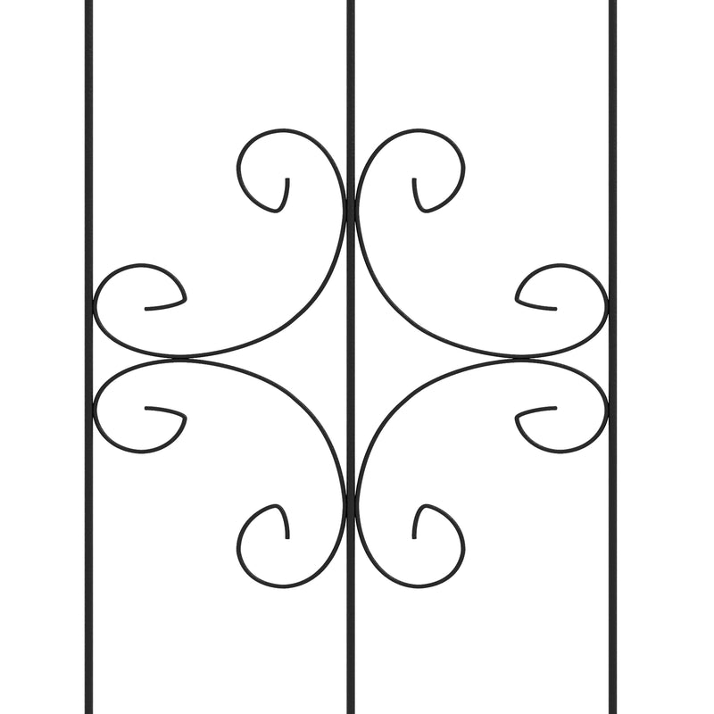 Outsunny Set of 2 Metal Trellis for Climbing Plants, Arrow Design