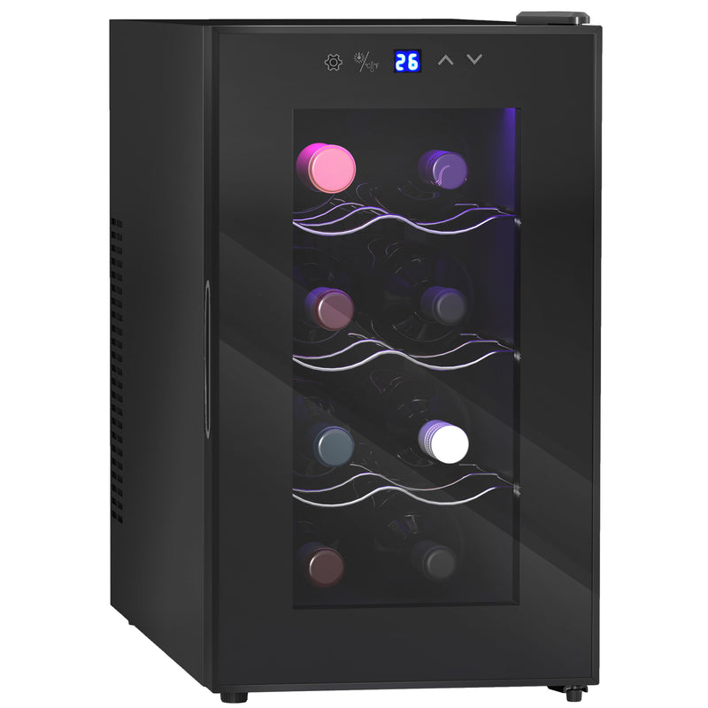 HOMCOM Freestanding Wine Cooler Fridge with 8 Bottle, 21 Litre Capacity