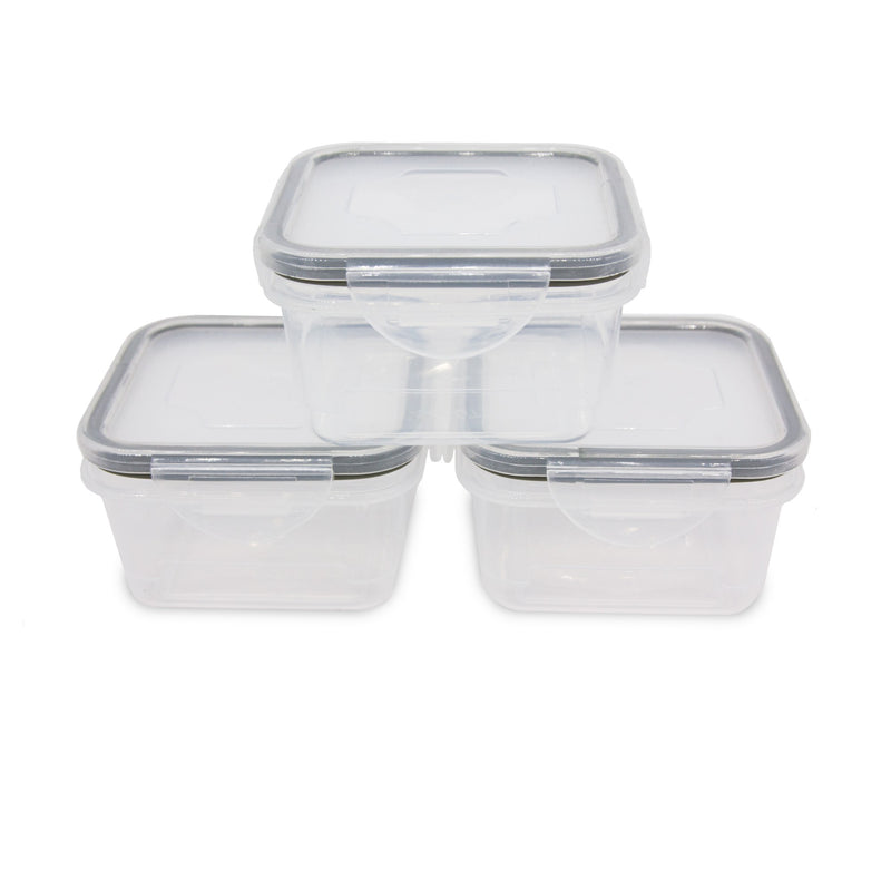 Lewis's 3pk Click Lock Food Container - 150ML