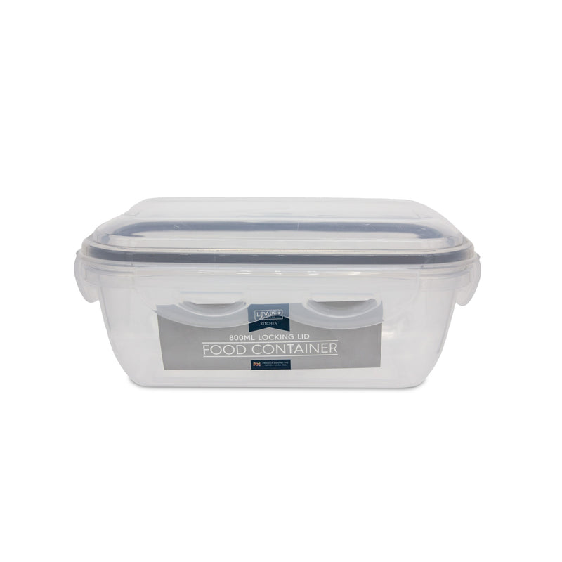 Lewis's Click Lock Rectangular Storage Container - 800ML