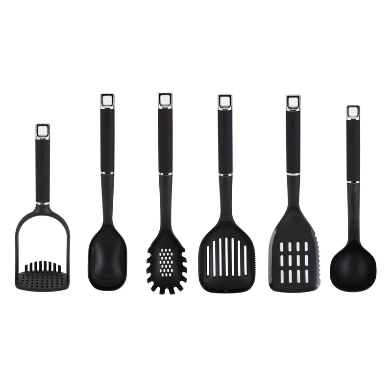 Tower Precision 6 Piece Utensil Set - Black