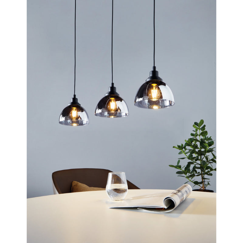 EGLO Beleser Pendant Light with 3 Lights - Black