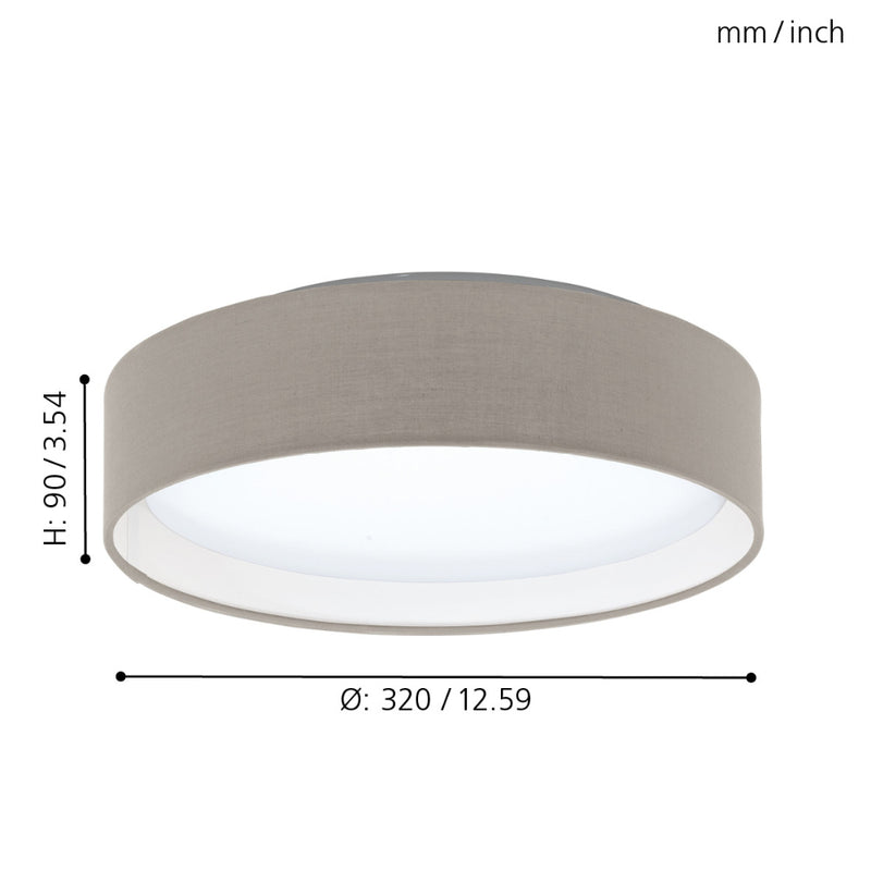 EGLO Pasteri Ceiling Light - Taupe