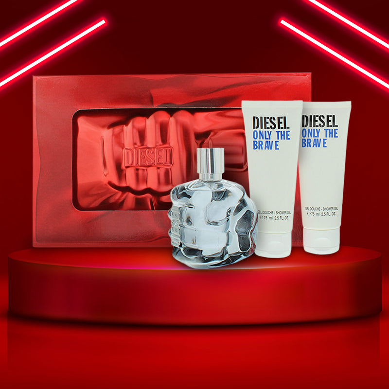 Diesel Only The Brave 3 Piece Gift Set: Eau de Toilette 75ml - 2 X Shower Gel 75