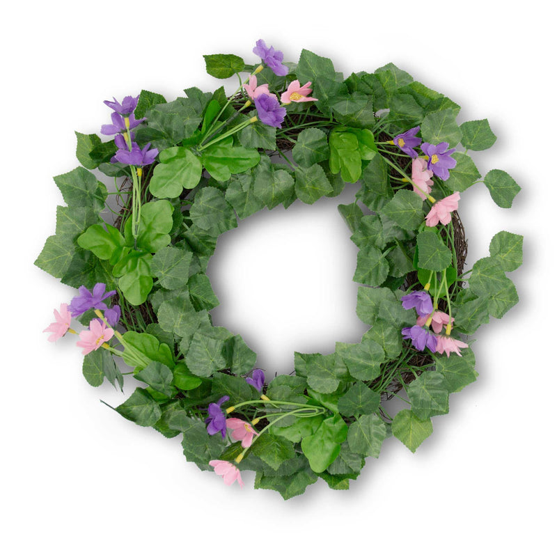 Willow Floral Wreath Coloured Flowers