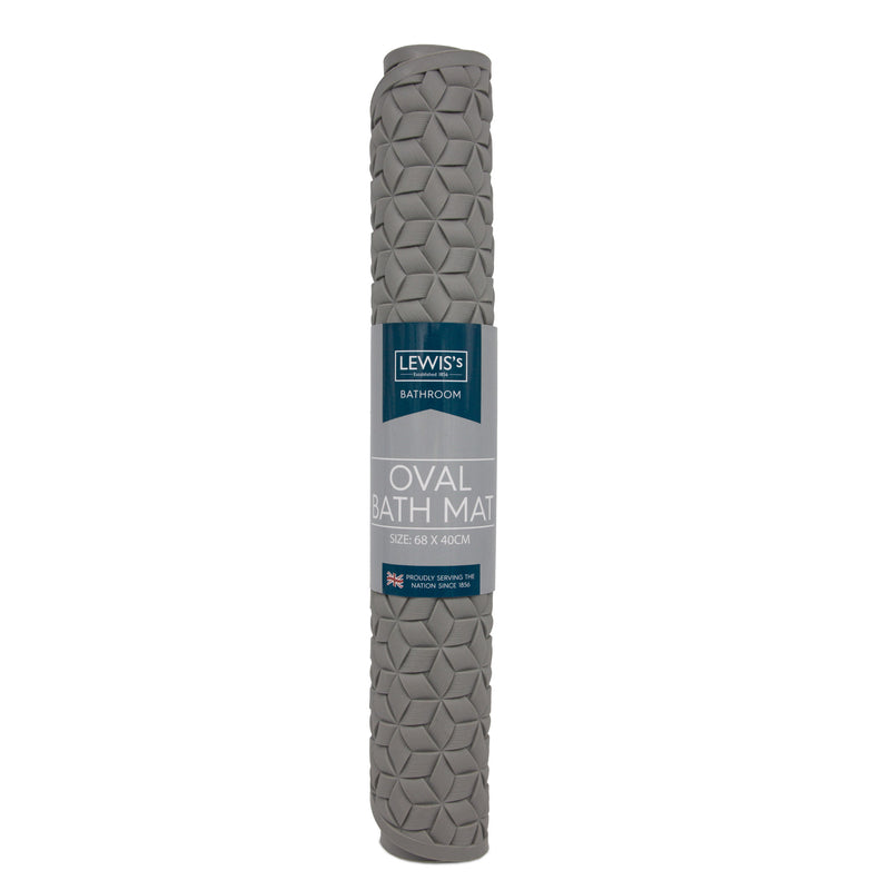 Lewis's PVC Oval Bathmat - Grey