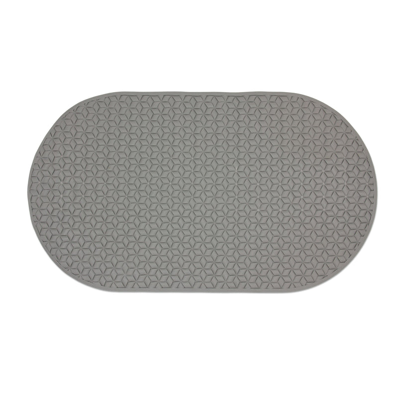 Lewis's PVC Oval Bathmat - Grey