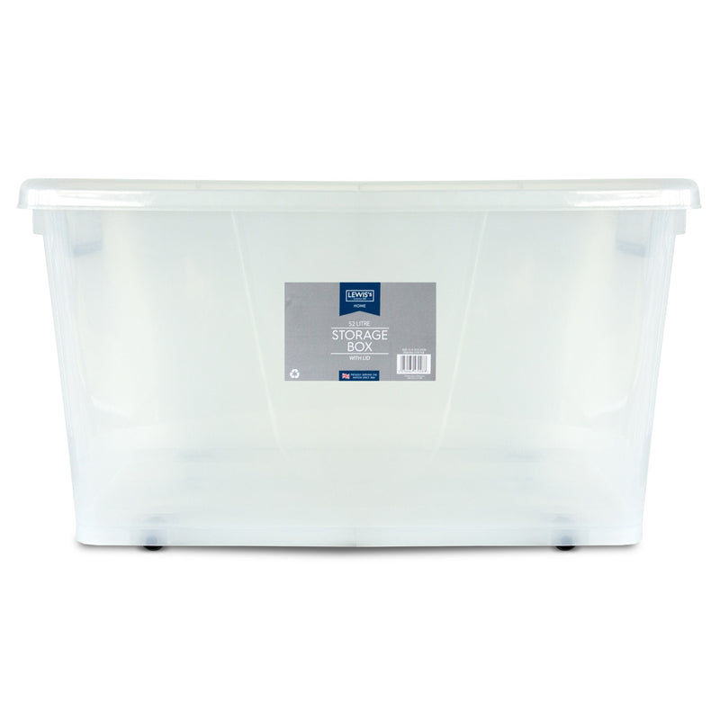 Lewis's Storage Box With Lid 52L