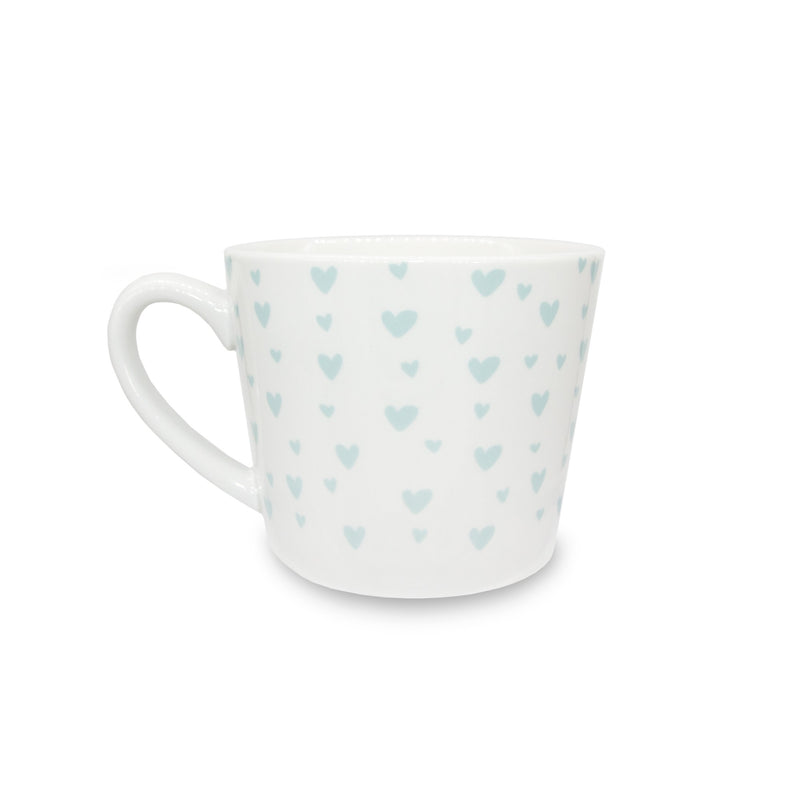 Lewis's Duck Egg Heart Mug