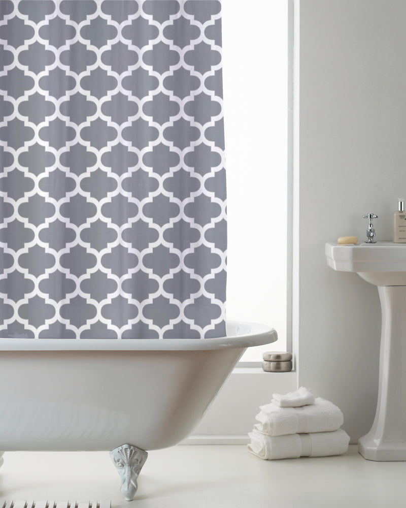 Country Club Shower Curtain - Moroccan Grey