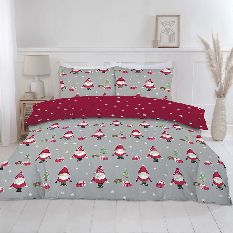 Lewis's Gnome For Christmas Duvet Set- Grey