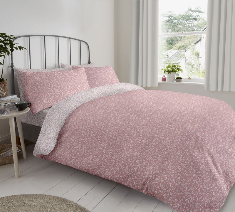 Lewis's Reversible Printed Bed In A Bag - Pink Florals