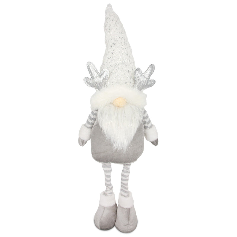 Standing Santa with Antlers - White