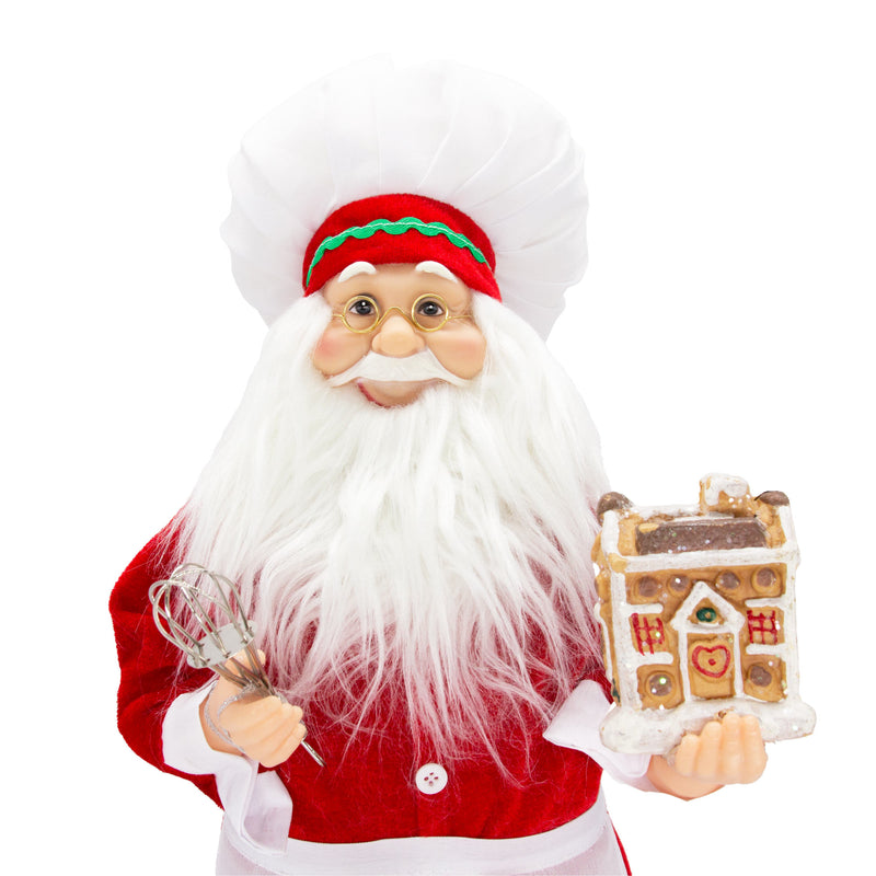 Time To Bake Standing Santa - Red