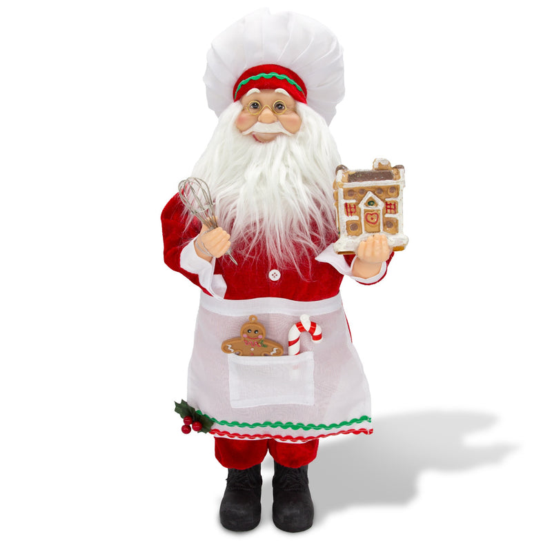 Time To Bake Standing Santa - Red