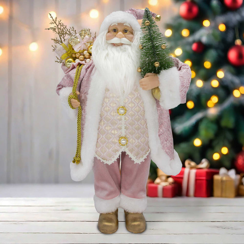 Standing Santa Small - Pink