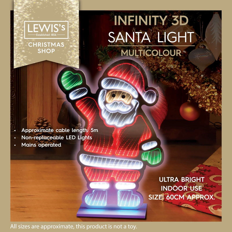 Infinity 3D Santa Light - 60cm