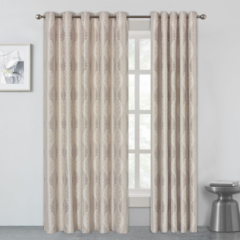 Lewis's Clarion Patterned Eyelet Curtains - Natural