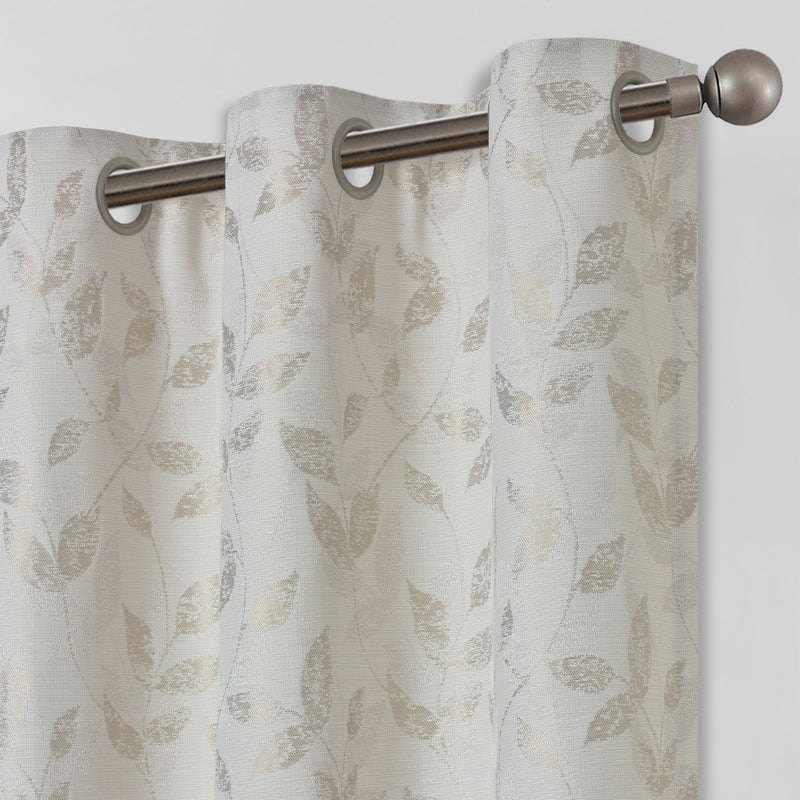 Lewis's Alderly Patterned Eyelet Curtains - Natural