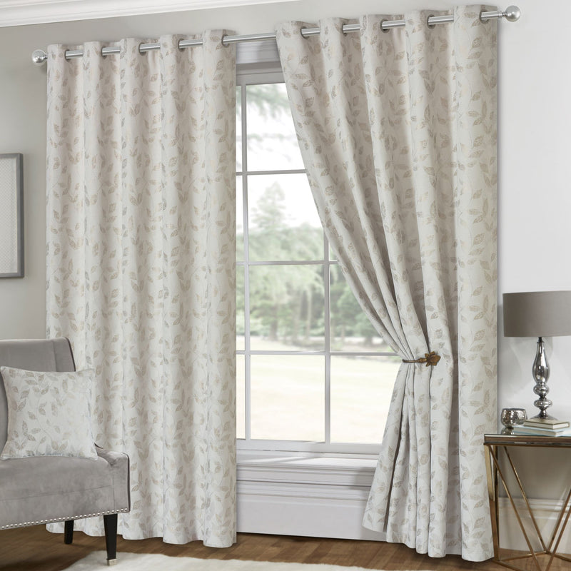 Lewis's Alderly Patterned Eyelet Curtains - Natural