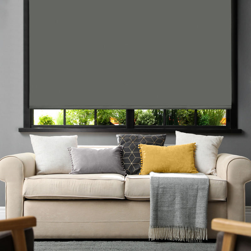 Lewis's Luna Blackout Roller Blinds - Charcoal