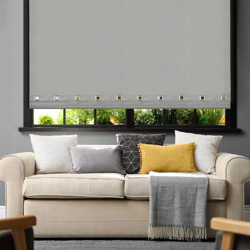 Lewis's Colorado Eyelet Roller Blinds - Grey