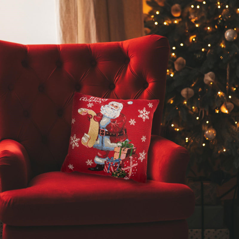 Lewis's Father Christmas Cushion - Red