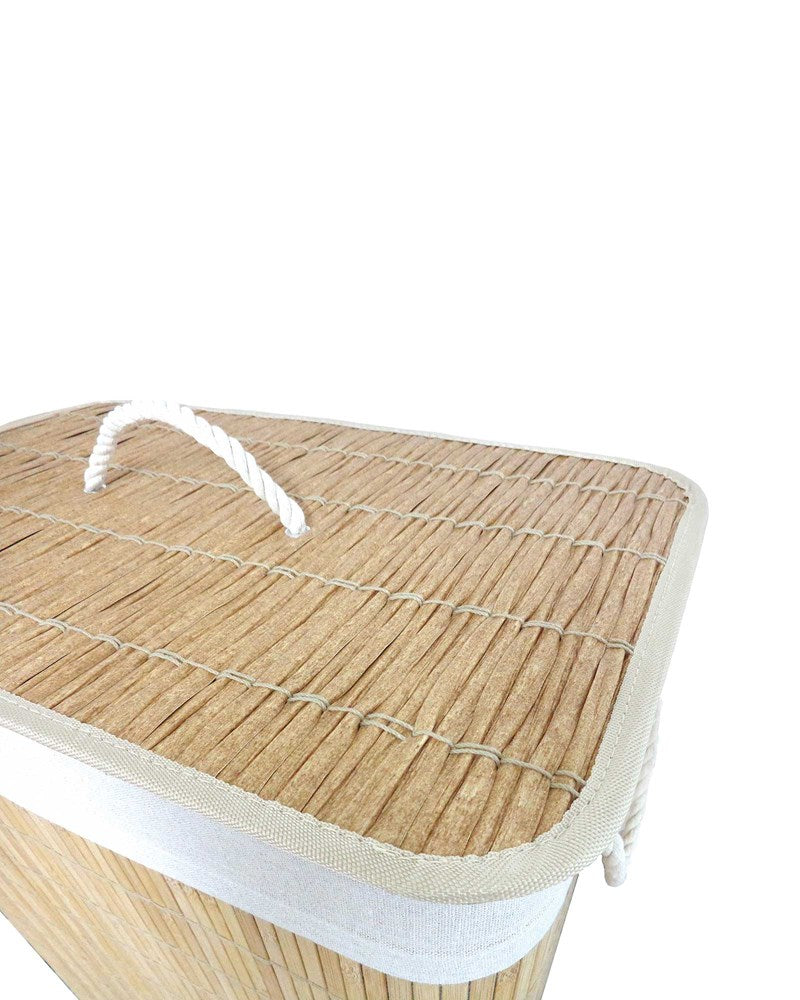 Bamboo Laundry Rectangular Basket