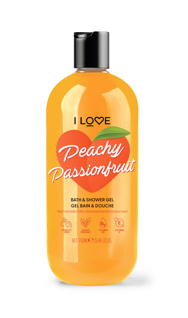 I Love Bath & Shower Gel 750ml Peachy Passionfruit