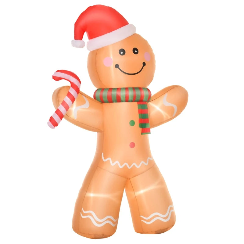 HOMCOM Inflatable Gingerbread Man