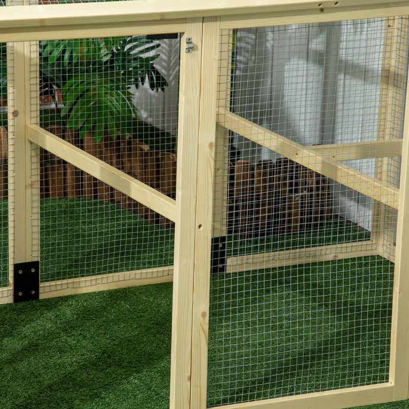 PawHut Chicken Run, Wooden Chicken Coop w/ Combinable Design