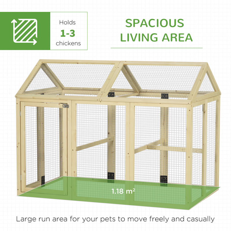 PawHut Chicken Run, Wooden Chicken Coop w/ Combinable Design