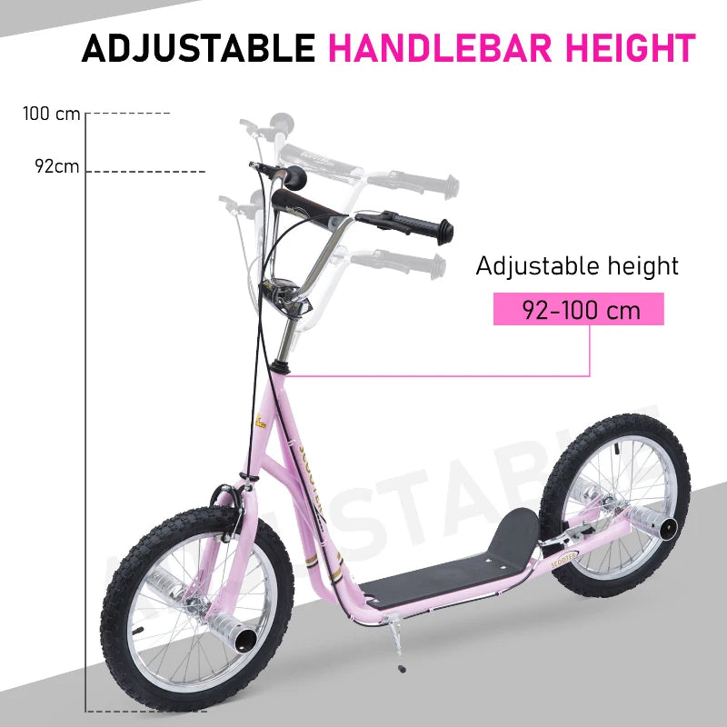 HOMCOM Teen Push Scooter -  Pink