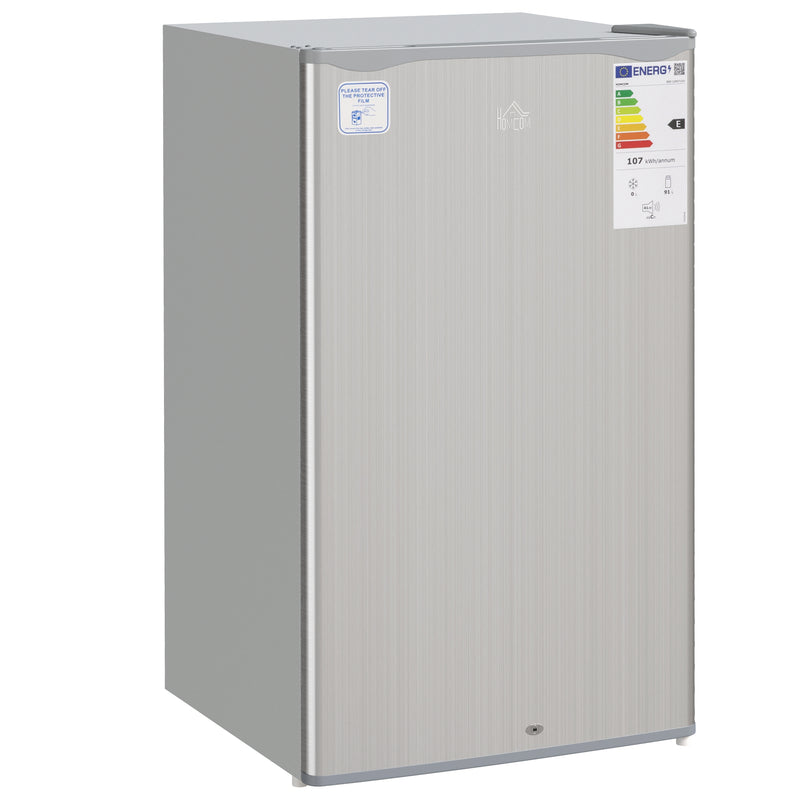 HOMCOM 91L Freestanding Under Counter Fridge with Lock