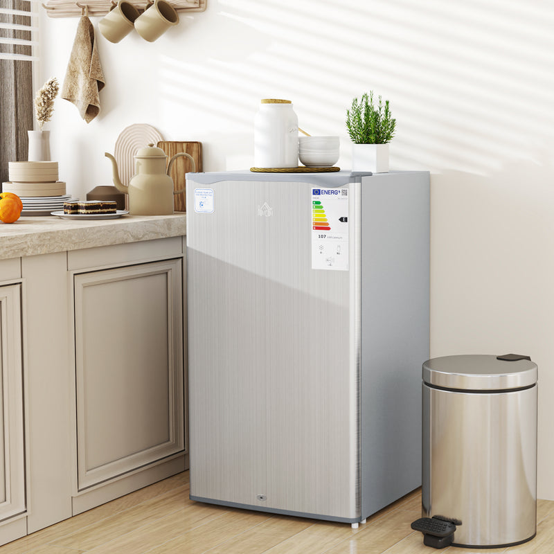 HOMCOM 91L Freestanding Under Counter Fridge with Lock