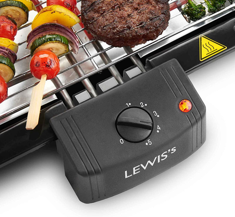 Lewis's Smokeless Electric Grill with Built in Drip Tray (2000W)