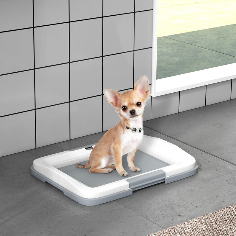 PawHut Dog Toilet Tray, Dog Litter Tray for Training Dogs, 47 x 34 x 6cm