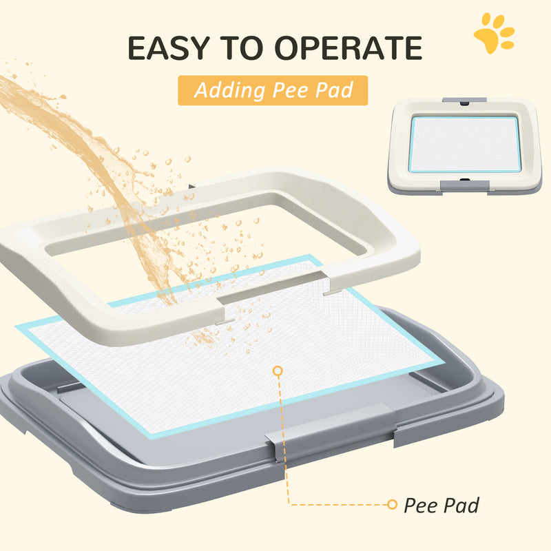 PawHut Dog Toilet Tray, Dog Litter Tray for Training Dogs, 47 x 34 x 6cm