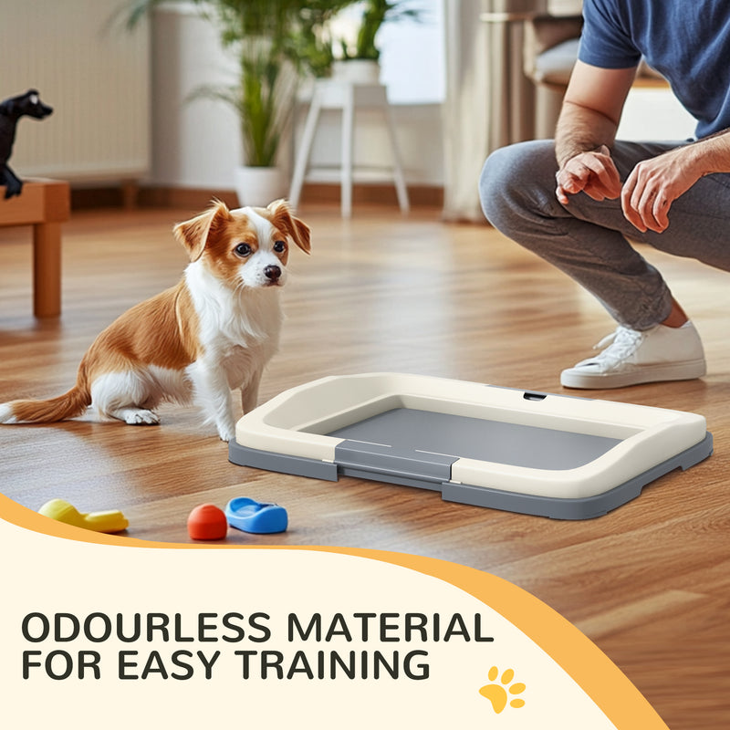 PawHut Dog Toilet Tray, Dog Litter Tray for Training Dogs, 47 x 34 x 6cm