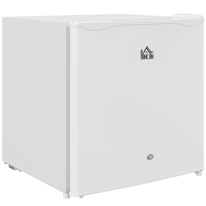 HOMCOM 46L Counter Top Fridge Mini Fridge with Lock Chiller Box