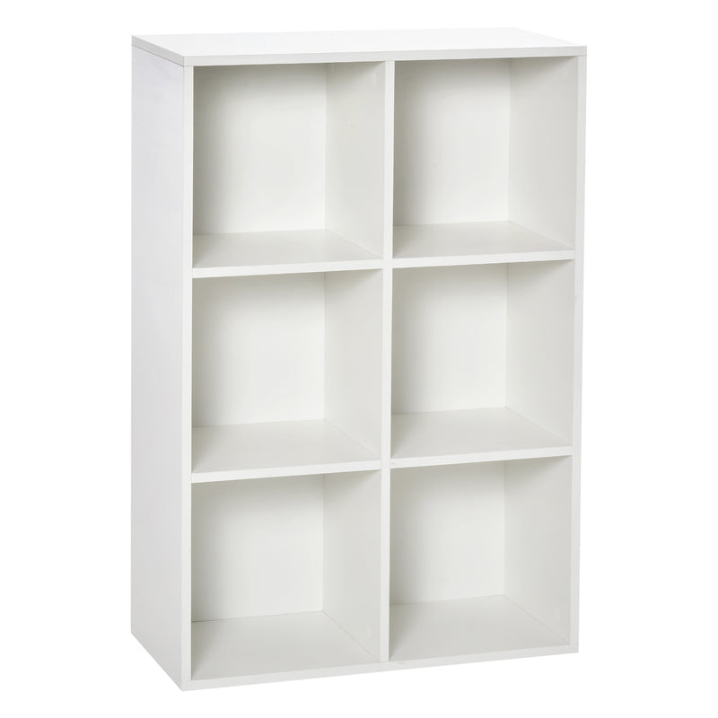 HOMCOM Cubic Cabinet Bookcase Storage Shelves for Home Office, White