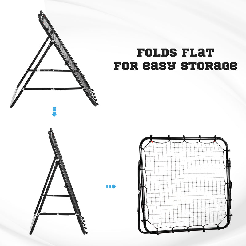 HOMCOM Rebounder Net Goal for Kids, Adults, Baseball, Football Training